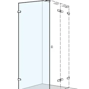 Paroi latérale Koralle S505 Plus Chromé Verre clair Plus Certifié
